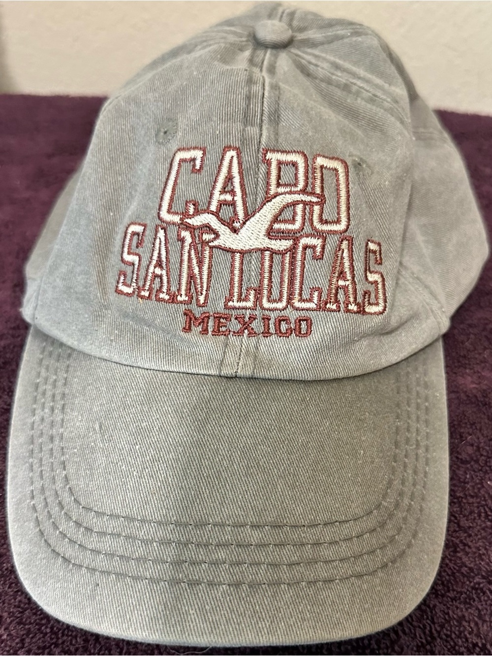 Cabo San Lucas Mexico Strapback Hat Gray One Size Adjustable Embroidered dKps